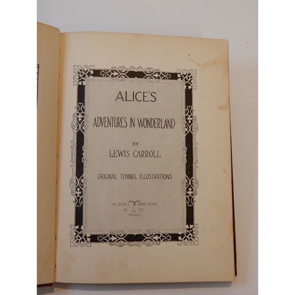 Alice's Adventures in Wonderland by Lewis Carroll Whitman Hardcover 1928 Tenniel - Picture 2 of 12